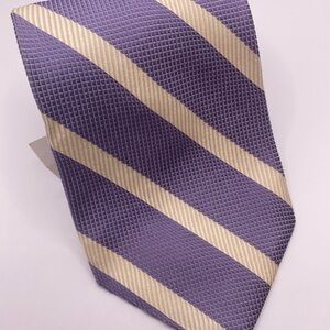 Jos. A. Bank Lavender and Cream Diagonal Striped Tie